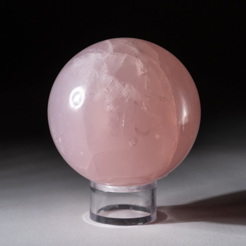 Polished Polychrome Sphere from Madagascar, Pink, 1.5" H x 1.5" W x 1.5" D