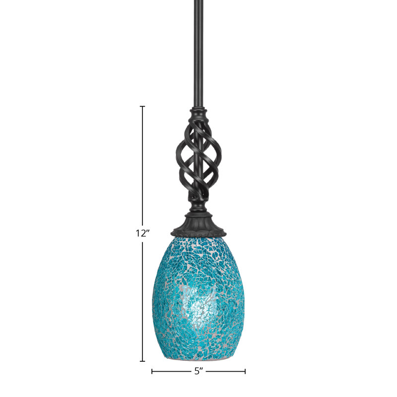 Mini-luminaire suspendu Eleganté, Bleu