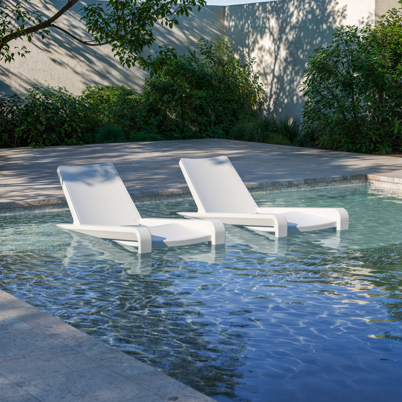 Deck Outdoor Chaise Lounge, Highcloue White