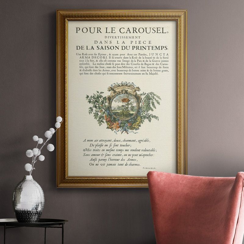 " Printed Embellished Bookplate IV ", 20" H x 16" W x 2.5" D