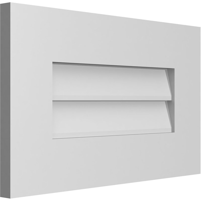 Vent à pignon rectangulaire en uréthane non-fonctionnel, H 12 po x l 20 po x P 1 po