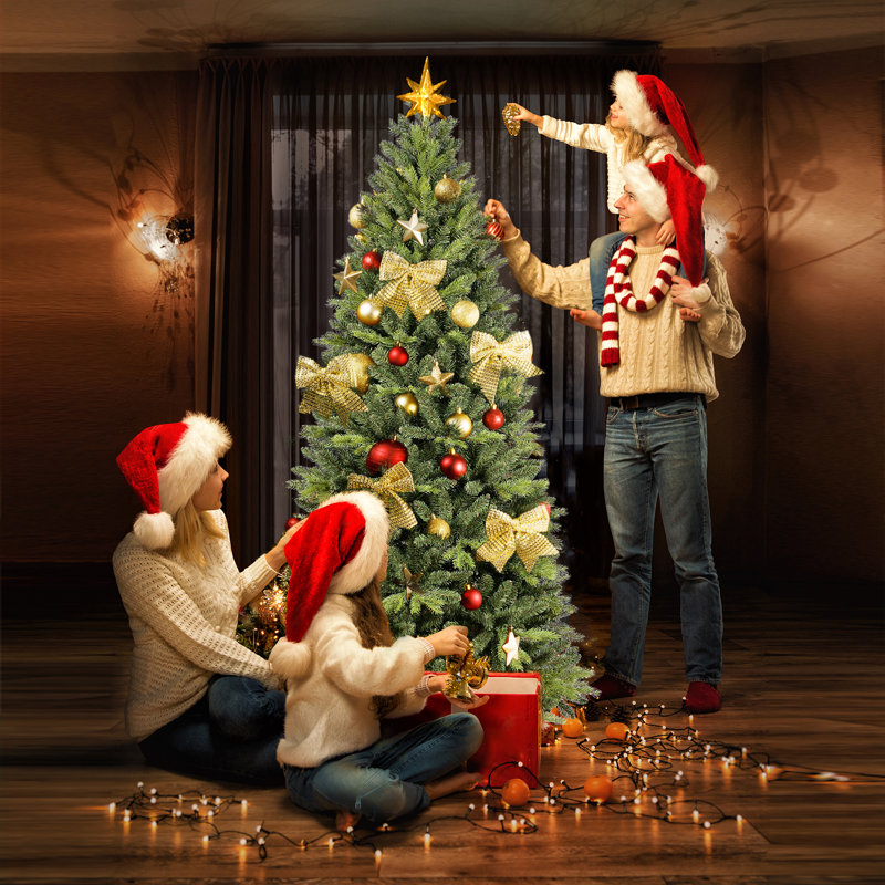 Mince sapin de Noël artificiel non éclairé, 5'