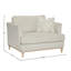 Haley Upholstered Chair and 1/2 with Pillow, White