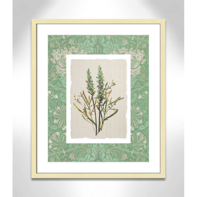 «Jade Botanical II Print» par Carol Robinson, 21.5'' W x 25.5'' H, Matted Print, Matte Gold