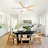 52 in. Indoor White Smart Ceiling Fan with Integrated LED Light Kit, Work With Tuya APP and Smart Assistant Devices-129079228