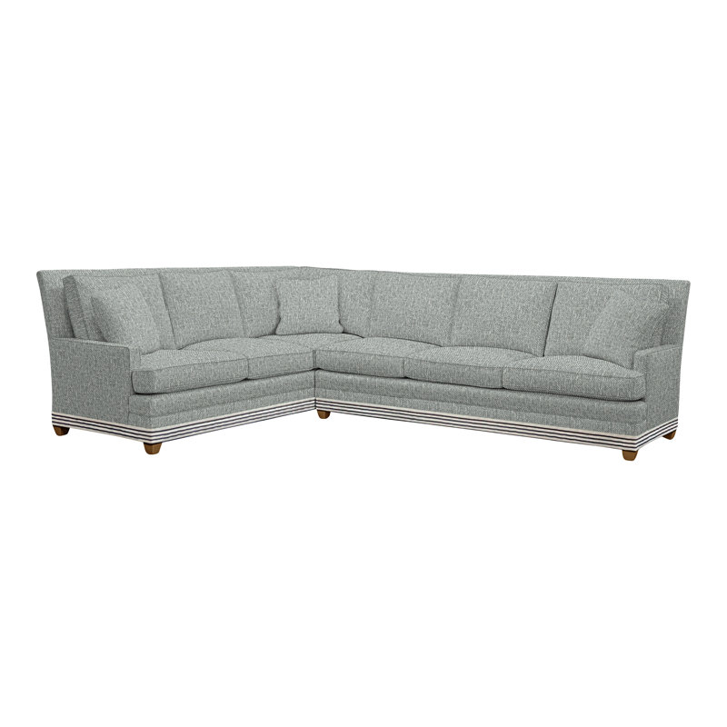 Riverside Upholstered L-Shaped Sectional Symmetrical, Nadia Linen Polyester, Hampton, No