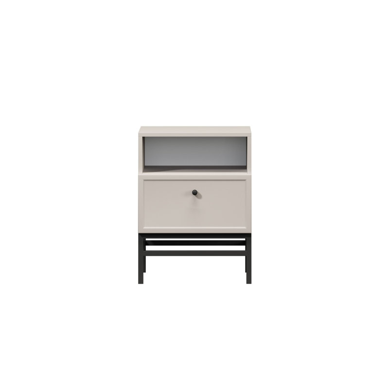 Bagga 45cm W Manufactured Wood Bedside Table