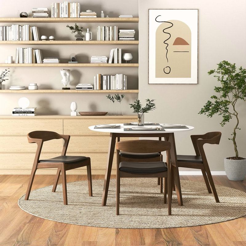 Solid Wood Leather Dining Chair