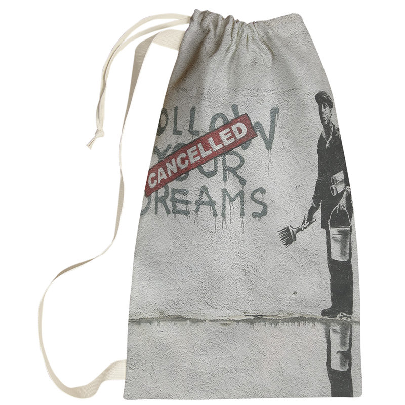 Fabric Laundry Bag with Handles, Small (29" H x 18" W x 1" D)
