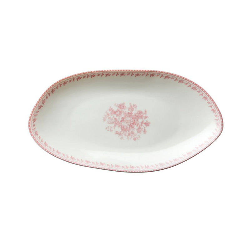 Assiette ovale rose Lancaster 9,75 po By Lucerne (Caisse de 36) (Porcelaine)