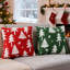 Abstract Red + Green Backrest Cushion