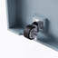 Grand îlot de cuisine de 53 pouces avec abattant, prise de courant, support de rangement interne pour porte, chariot de cuisine roulant sur 5 roues avec 5 supports latéraux ouverts pour la cuisine, gris-bleu (deux paquets) (tabourets non inclus)