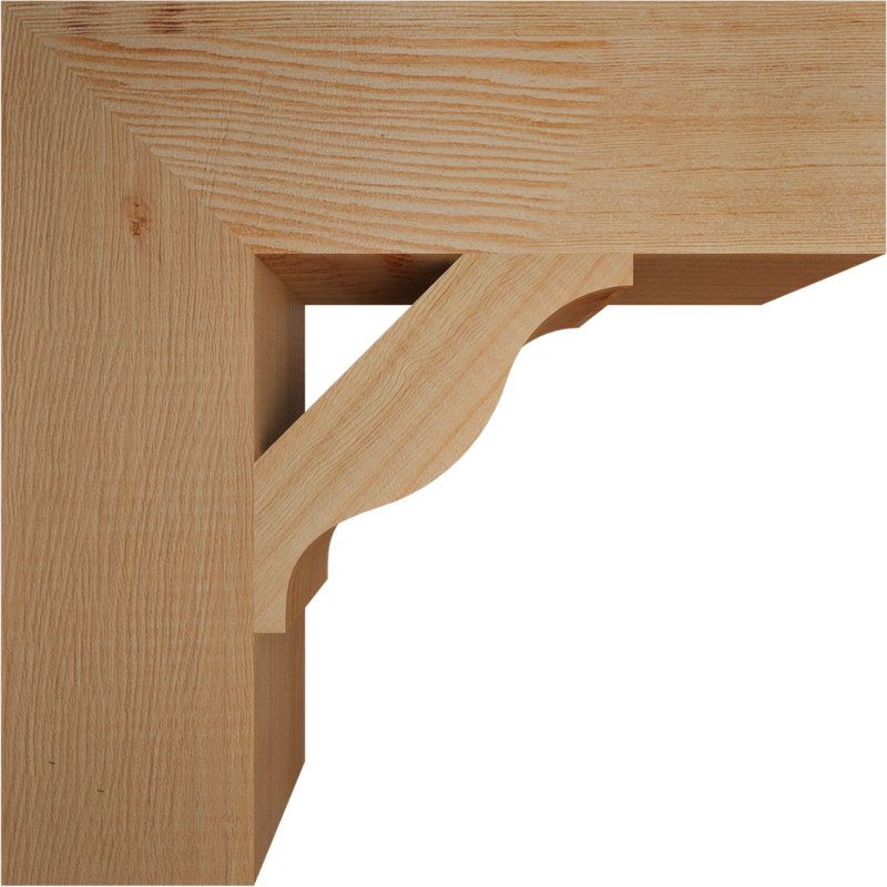 Funston Block Bracket, 14" H x 3.5" W x 14" D, Douglas Fir (Smooth)
