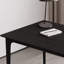 Bureau en bois massif noir massif, bois de cire minimaliste moderne-1249881333