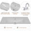 Plateau de meuble-lavabo simple avec lavabo, 3 trous de robinet, céramique