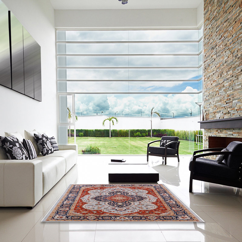 Lampron Oriental Indoor Rug, Square 4'