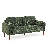 69" Mid-Century Modern Channel Tufted Loveseat-116326988