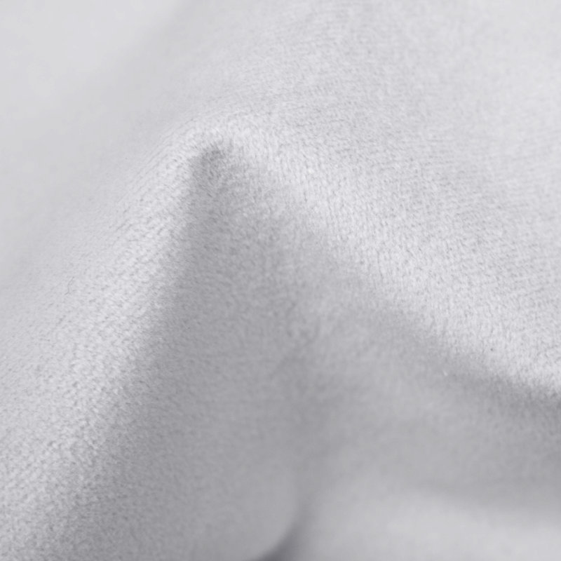 Lit tapissier standard Aurkene, Velours blanc classique, Grand