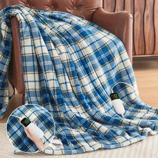 Sherpa Heated Blanket Warmer for Adults, Electric Printed Blanket