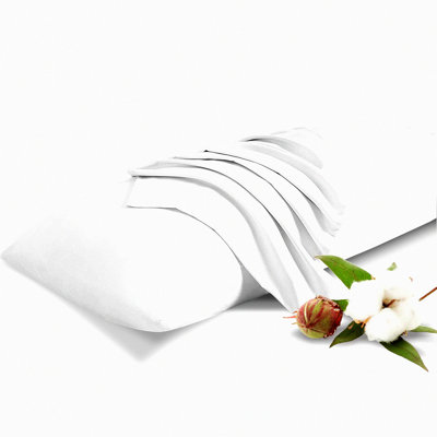 Luxury Cotton Body Pillowcase - White Solid Cover Set - 500 Thread Count Zippered Pillow Protector - Soft & Breathable 100% Cotton Fabric - 1 Piece Set