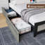 Base de lit plateforme industrielle avec 4 tiroirs de rangement et station de charge-1115925159-1077768960