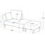 Ensemble chaise longue et repose-pieds en chenille moderne de 50 pouces de long, avec coussin et pieds en bois massif-671841370