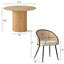Ensemble de table de salle à manger 4 personnes Castner avec table ronde de 41,5 po et 4 fauteuils rembourrés Boucle-103707479