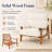 Mid-Century Accent Chair With Solid Wood Frame And Removable Cushions-1094629338