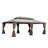 Hardtop Gazebo, Wooden Coated Aluminum Frame Canopy With Galvanized Steel Double Roof, Outdoor Permanent Metal Pavilion With Curtains And Netting For Patio, Deck And Lawn-117985218-117985222-117985231