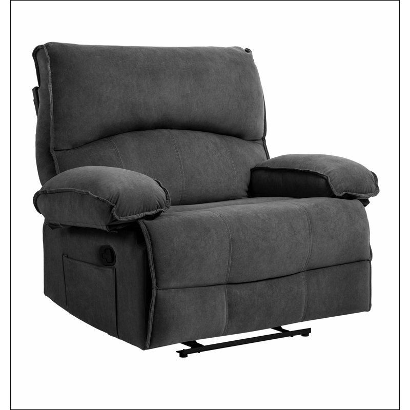 Fauteuil inclinable manuel surdimensionné pour le salon, Gris