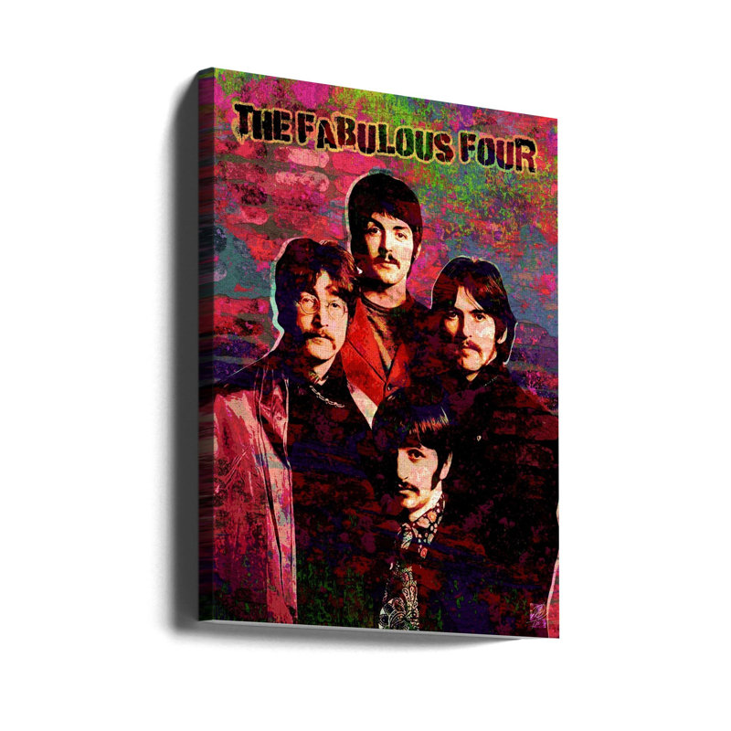 Art mural «Fabulous Four», H 48 po x l 36 po, Toile tendue