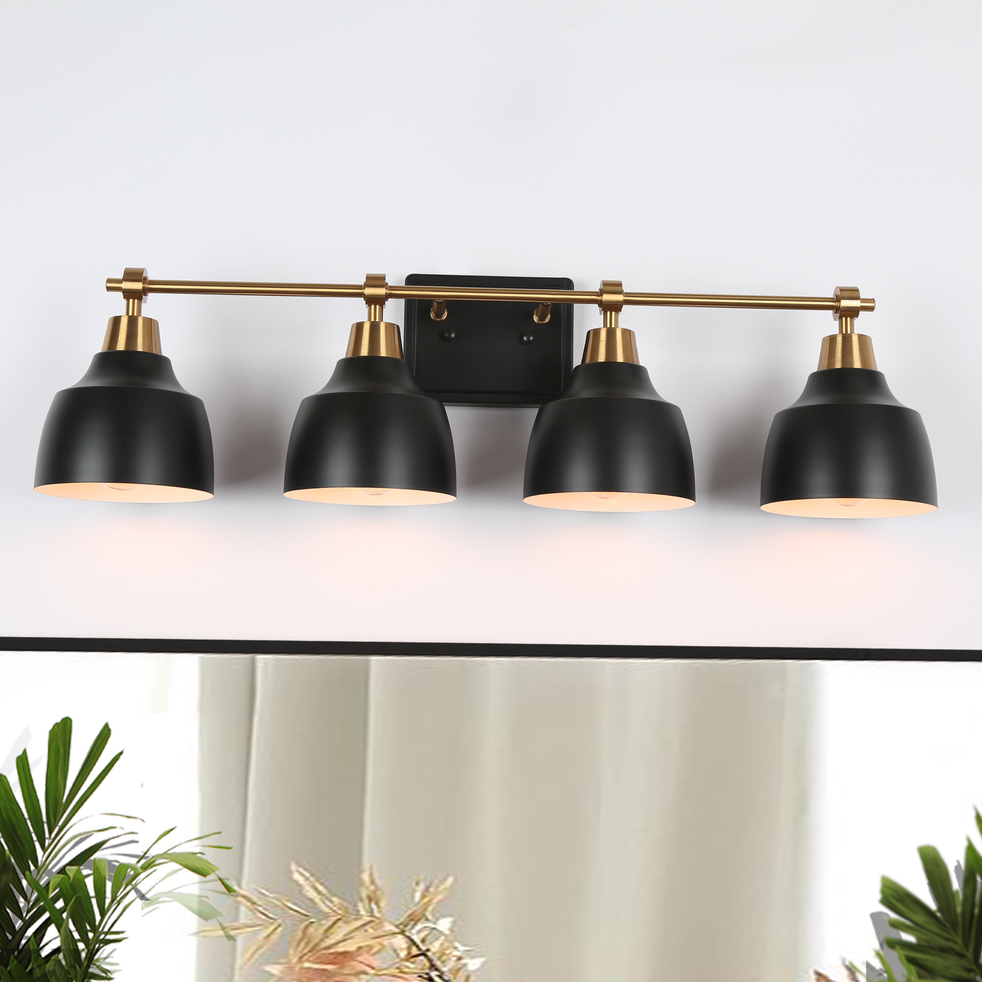 17 Stories Escarment 4 - Light Black and Gold Vanity Light & Reviews ...