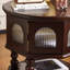 Table basse de style rétro brun foncé 21,65 pouces