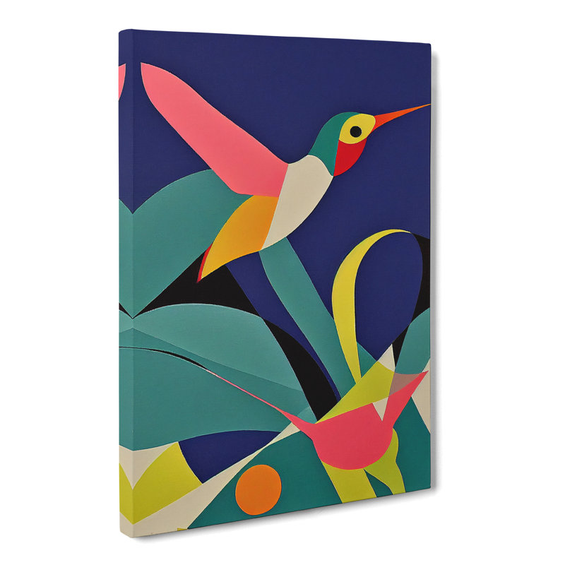 Sterne Hummingbird Abstract Vol.2 - Wrapped Canvas, 76cm H x 50cm W x 3cm D