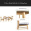 Ensemble de table de salle à manger 5 pièces avec une table à structure en bois massif et 4 chaises rembourrées en bois massif pour la salle à manger-2084192939