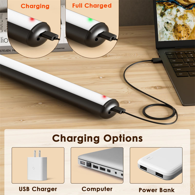 Battery Powered LED Wall Mount Picture Light, Matte Black
