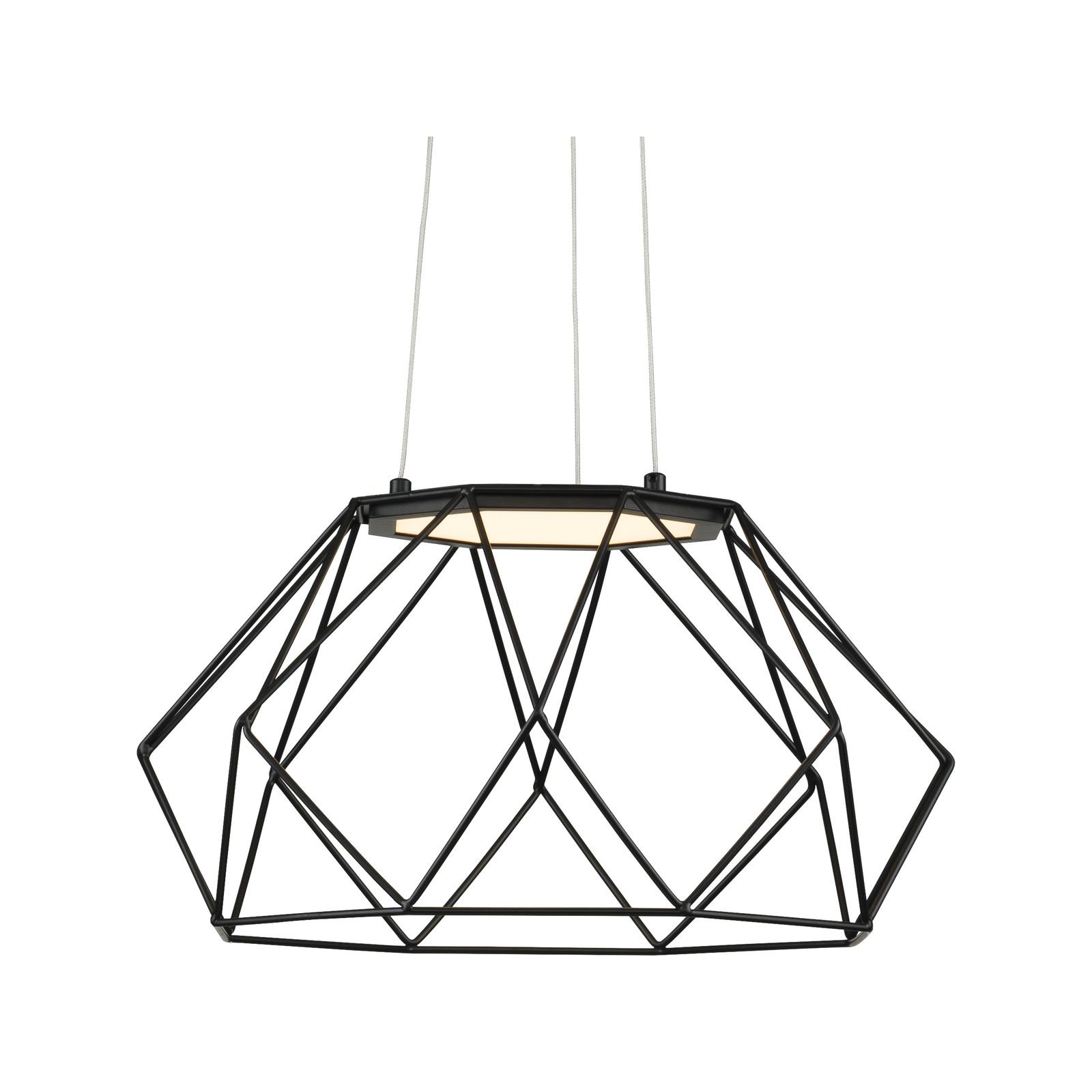 Roibin Single - Light Metal Dimmable LED Geometric Chandelier, 100.8" H x 17.9" W x 17.9" D