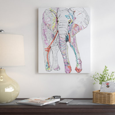 « éléphant 1 », reproduction d’art sur toile tendue