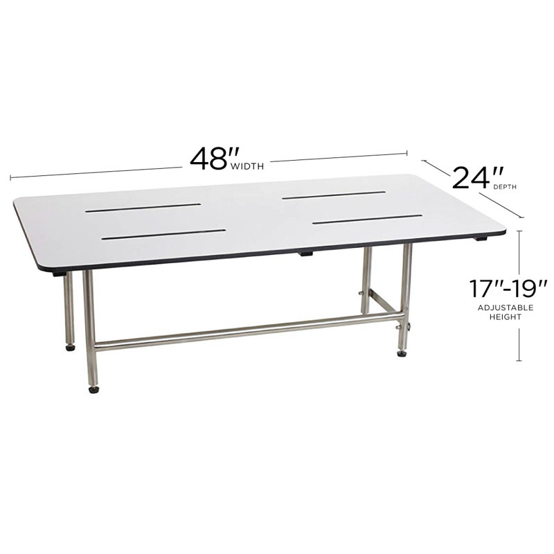 Banc de transfert blanc avec pieds Seachrome