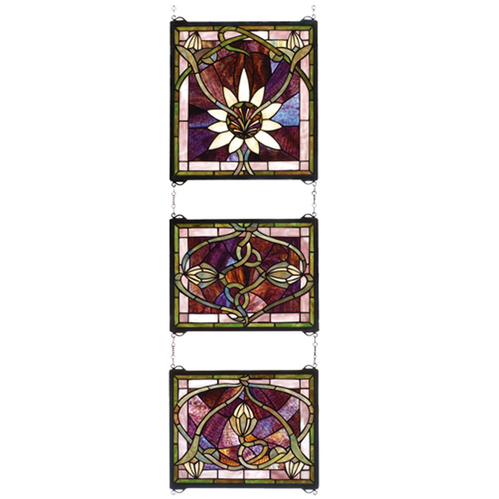 Meyda Tiffany & Stained Glass Plants & Flowers Window Panel Meyda Lighting