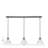 3 Light Stem Hung Linear Pendalier Shown With Gold Ice Glass-71749580-32465708