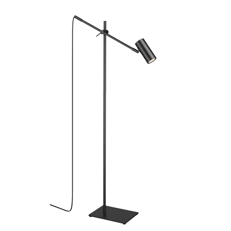 Lampe de travail sur pied 48,25 po Mabery, Noir mat