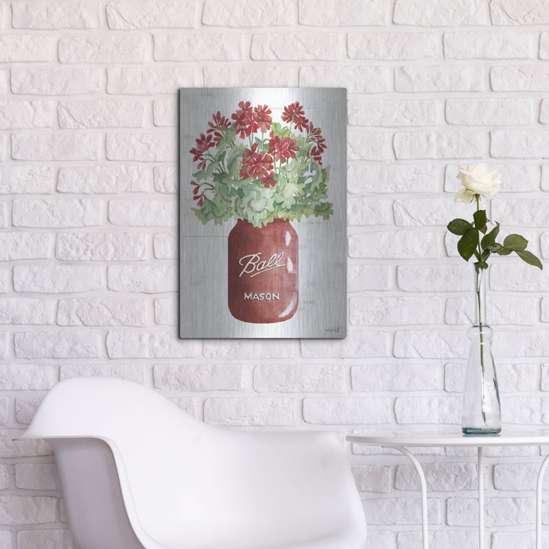 «Patriotic Red Jar» par Cindy Jacobs, H 24 po x l 16 po