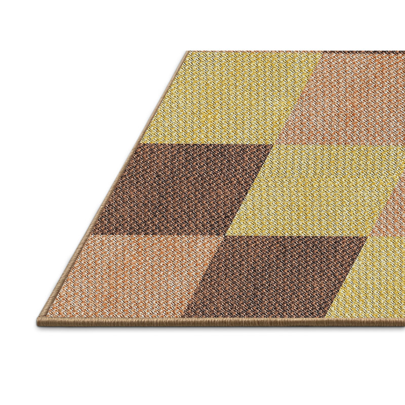 Tapis beige/brun clair/brun à motif Groton, Rectangle 2 pi x 4 pi