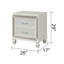 Table de chevet 2 tiroirs Crystal
