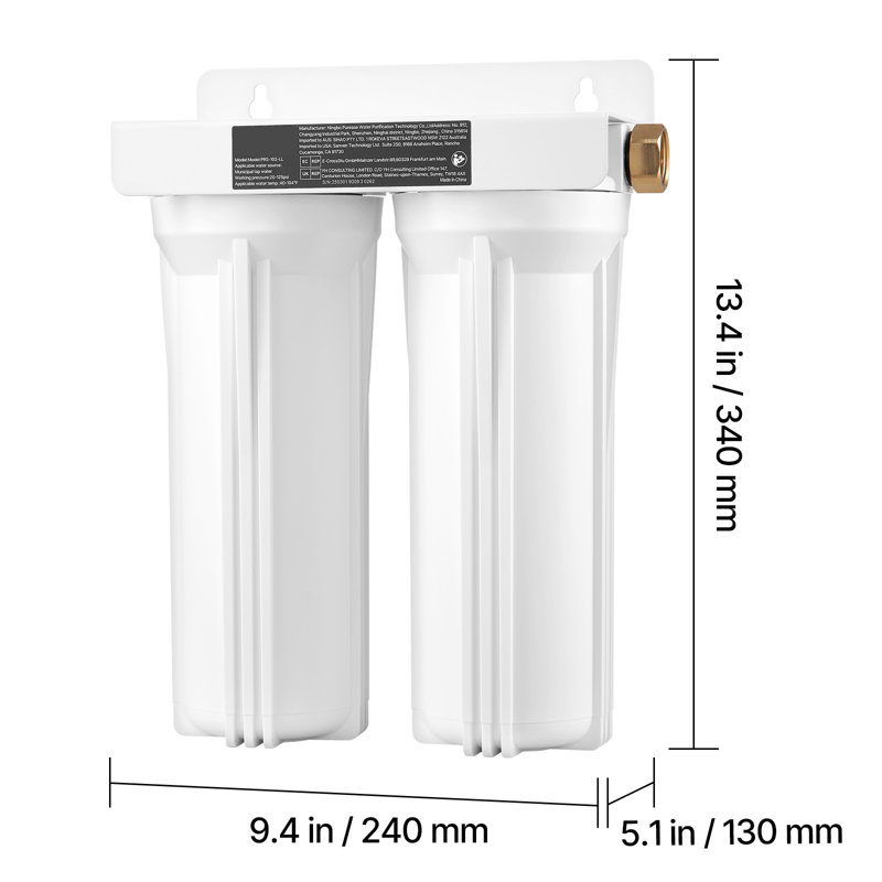 Système de filtration d'eau pour véhicule récréatif - 2 cartouches de filtration d'eau pour camping-car