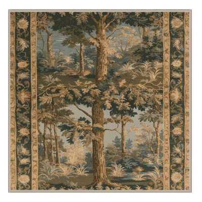 Tapis brun français lavable à la machine