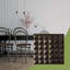 L 19 5/8 po x H 19 5/8 po Damon EnduraWall, panneau mural 3D décoratif, brume métallique rustique universelle (couvre 2,67 pieds carrés)-123529288