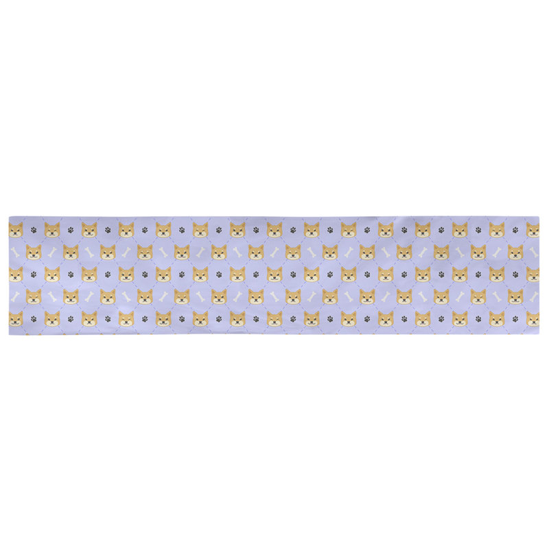 Chemin de table géométrique avicia, 73,5 po x 17,5 po, Polyester, Violet