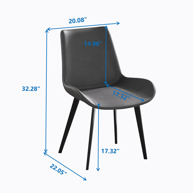 Chaise de salle à manger Jarvaris, Noir / gris